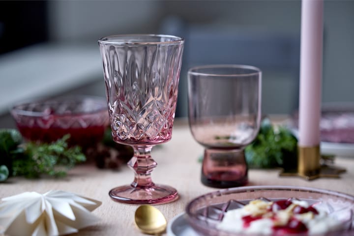 Sorrento viinilasi 29 cl 4-pakkaus, Pink Lyngby Glas