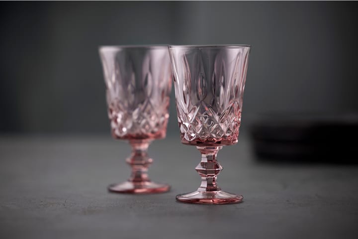 Sorrento viinilasi 29 cl 4-pakkaus, Pink Lyngby Glas