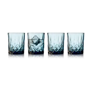 Sorrento viskilasi 32 cl 4-pakkaus - Blue - Lyngby Glas