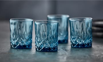 Sorrento viskilasi 32 cl 4-pakkaus - Blue - Lyngby Glas