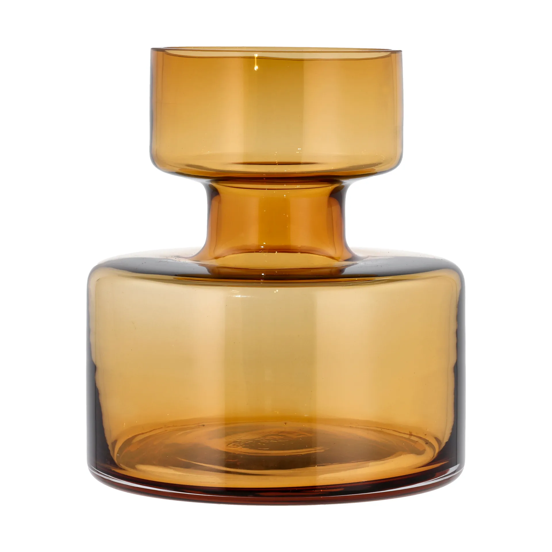 Tubular maljakko lasi 20 cm, Amber Lyngby Glas