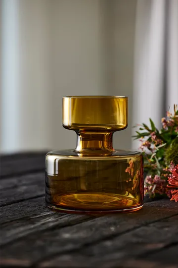 Tubular maljakko lasi 20 cm - Amber - Lyngby Glas