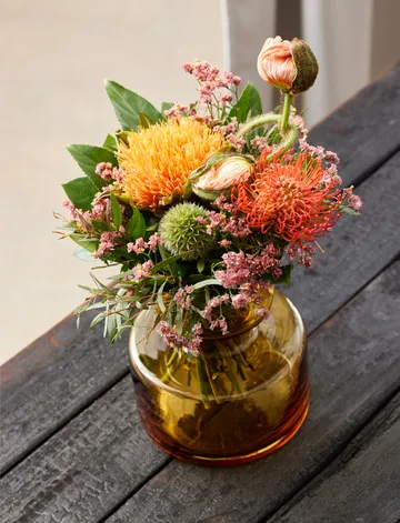 Tubular maljakko lasi 20 cm - Amber - Lyngby Glas
