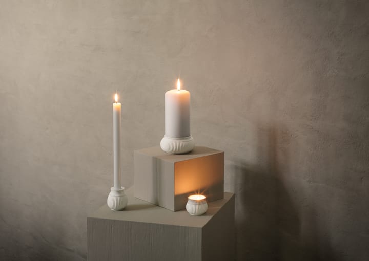 Curve kynttilänjalka Ø11 cm, Valkoinen Lyngby Porcelæn