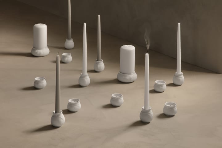 Curve kynttilänjalka 7 cm, Valkoinen Lyngby Porcelæn