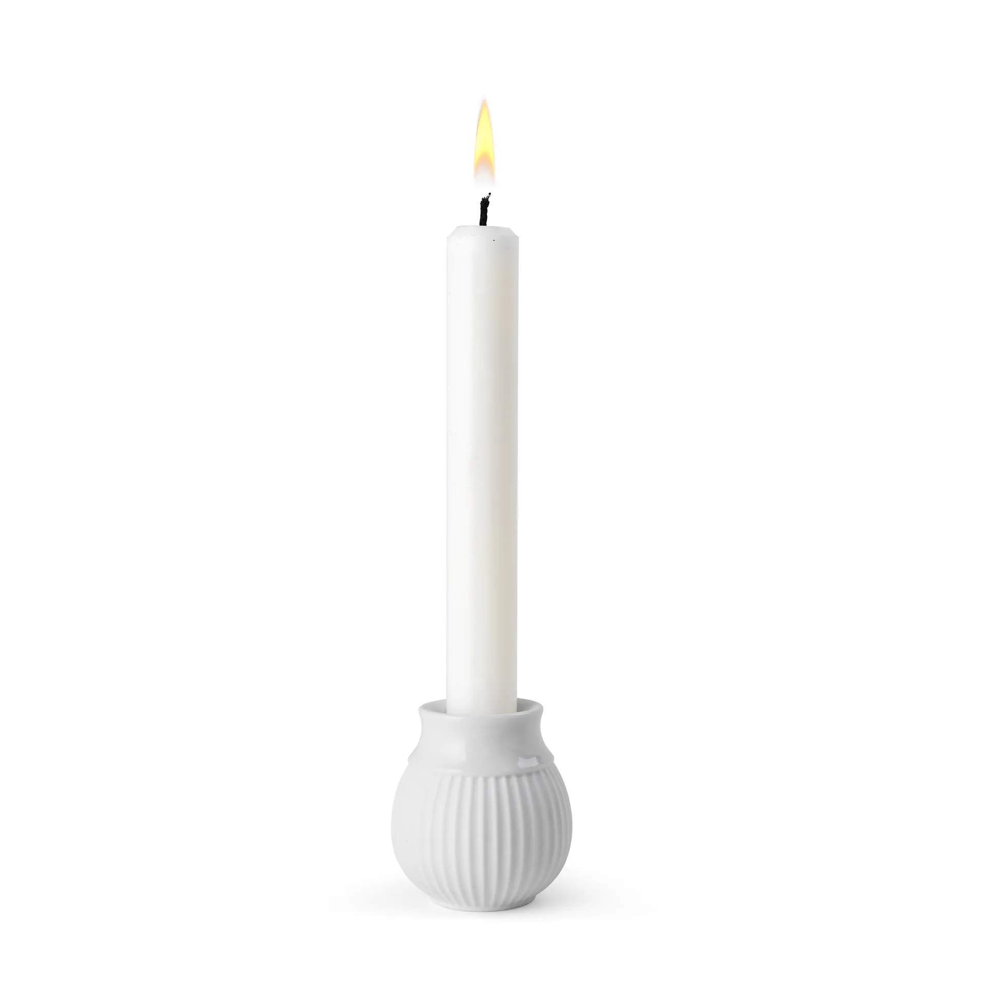 Curve kynttilänjalka 7 cm, Valkoinen Lyngby Porcelæn