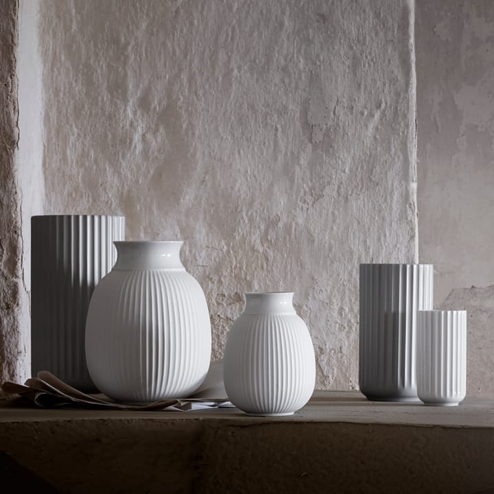Lyngby Curve maljakko 12 cm, Valkoinen Lyngby Porcelæn