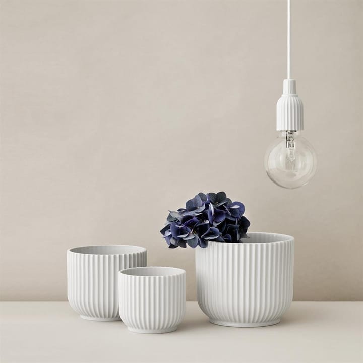 Lyngby kukkaruukku valkoinen, Ø18,9 cm Lyngby Porcelæn