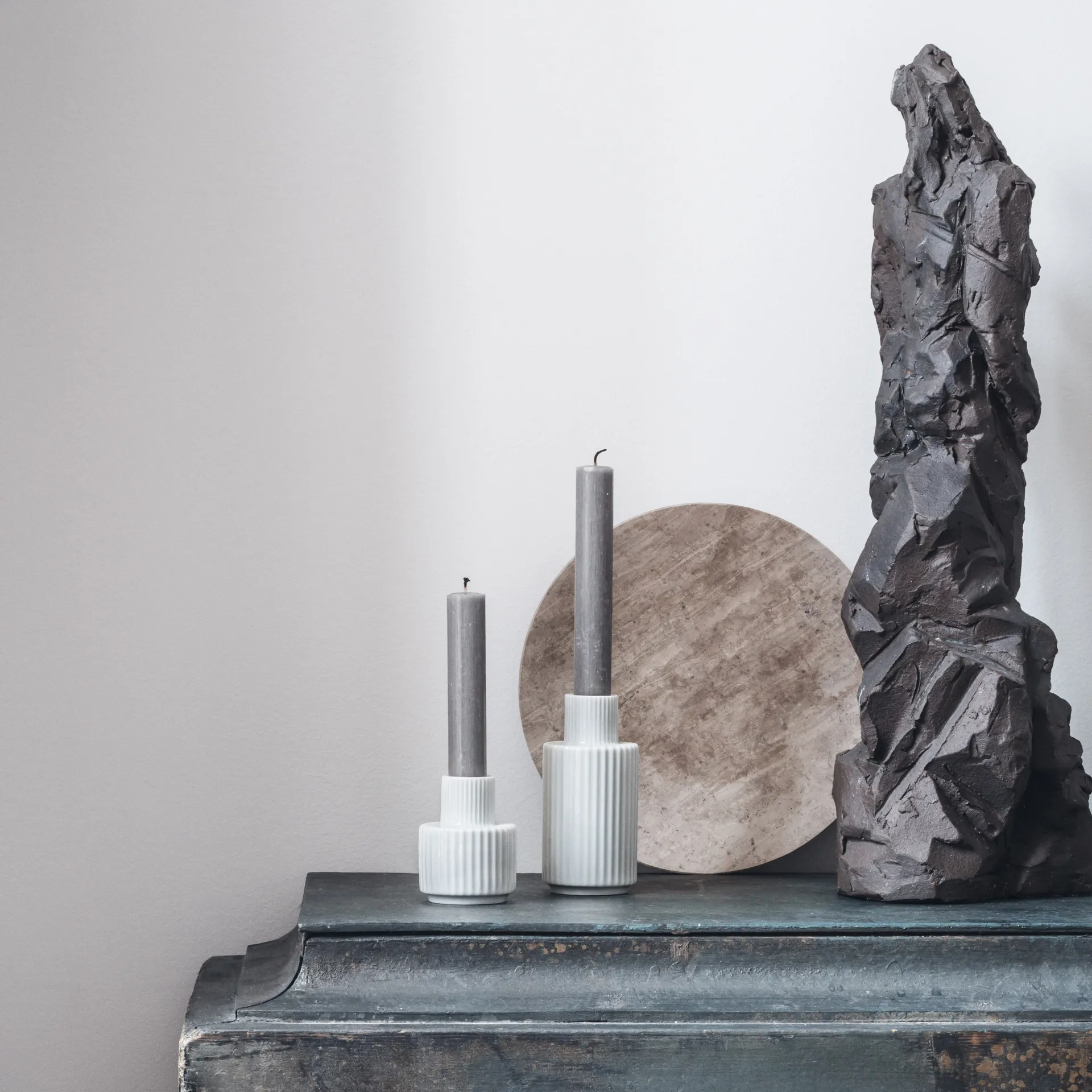 Lyngby kynttilänjalka, valkoinen, 11 cm Lyngby Porcelæn