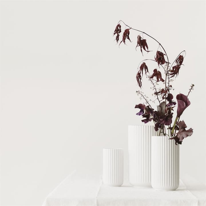 Lyngby maljakko valkoinen matta, 25 cm Lyngby Porcelæn