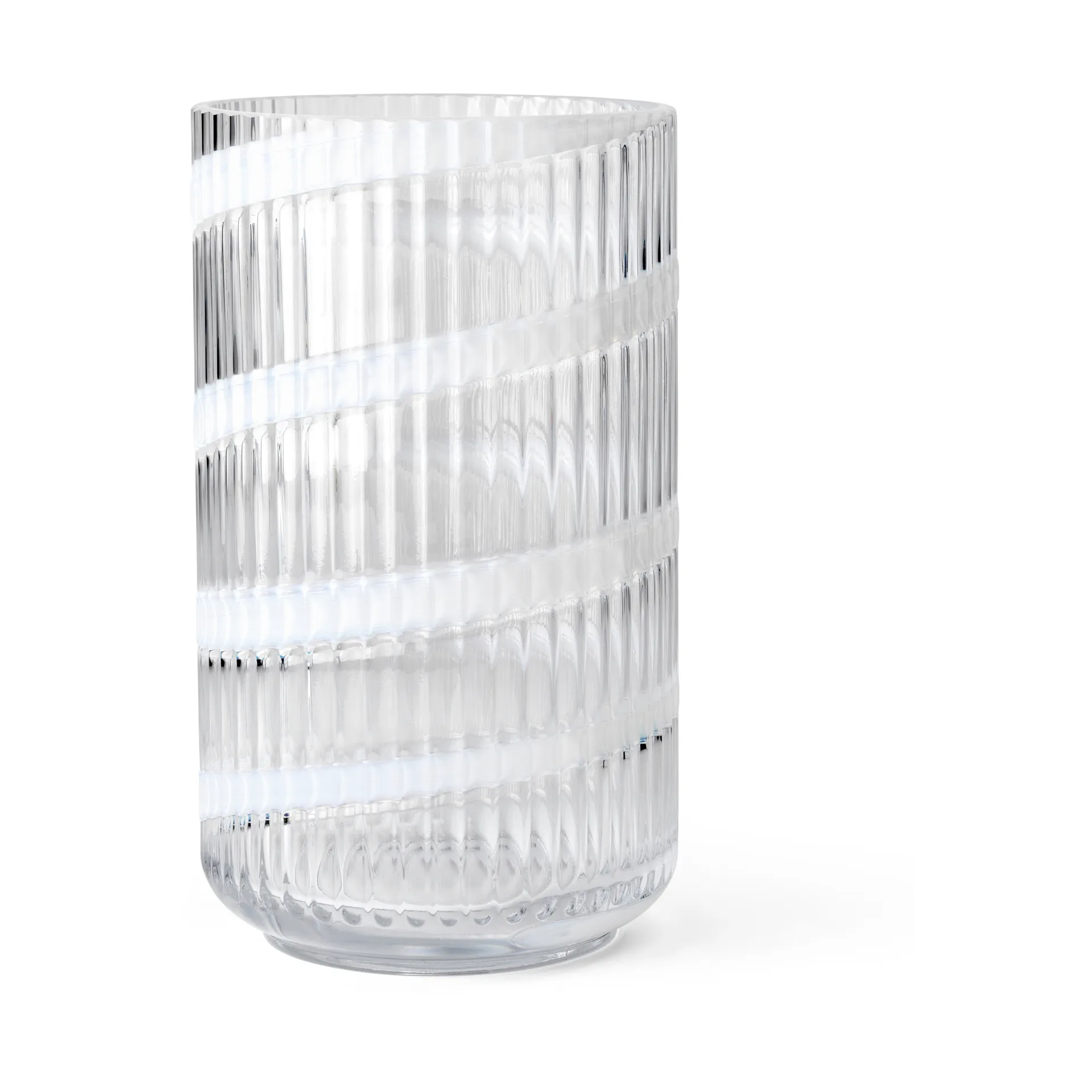 Lyngby maljakko, White swirl, 25 cm Lyngby Porcelæn