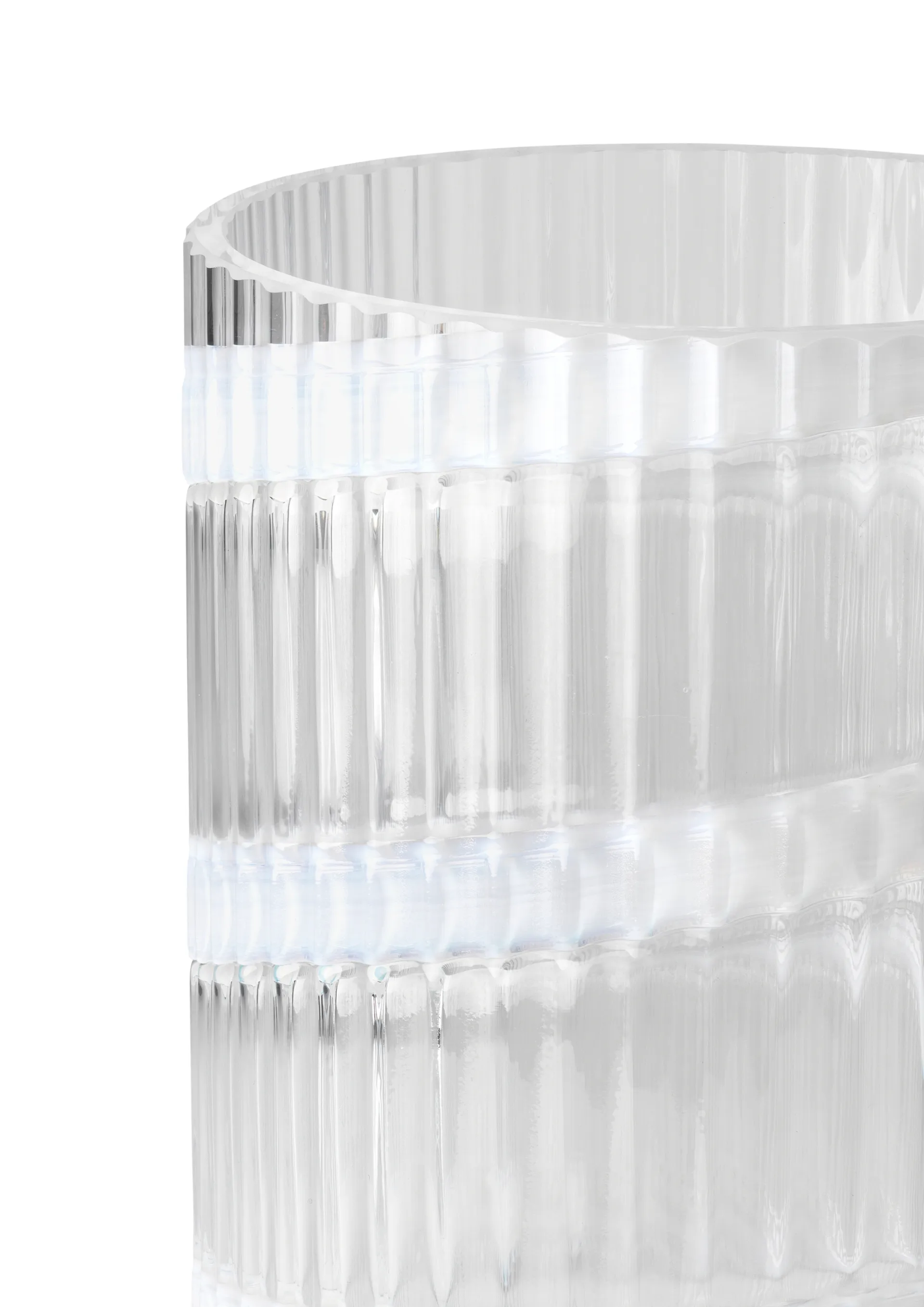 Lyngby maljakko, White swirl, 25 cm Lyngby Porcelæn