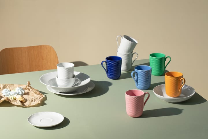Rhombe kahvallinen muki 33 cl, Keltainen Lyngby Porcelæn