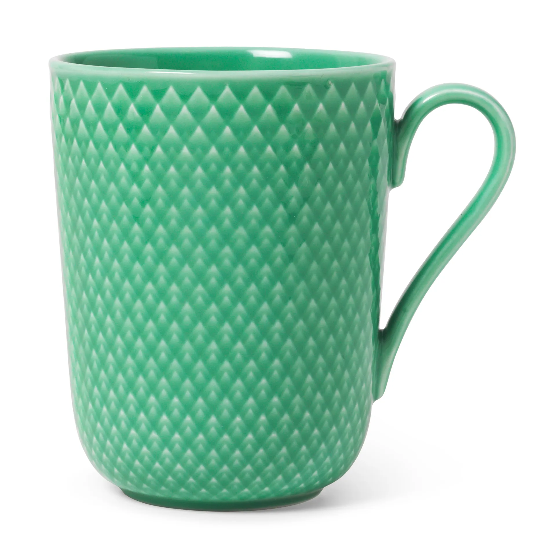 Rhombe kahvallinen muki 33 cl, Vihreä Lyngby Porcelæn