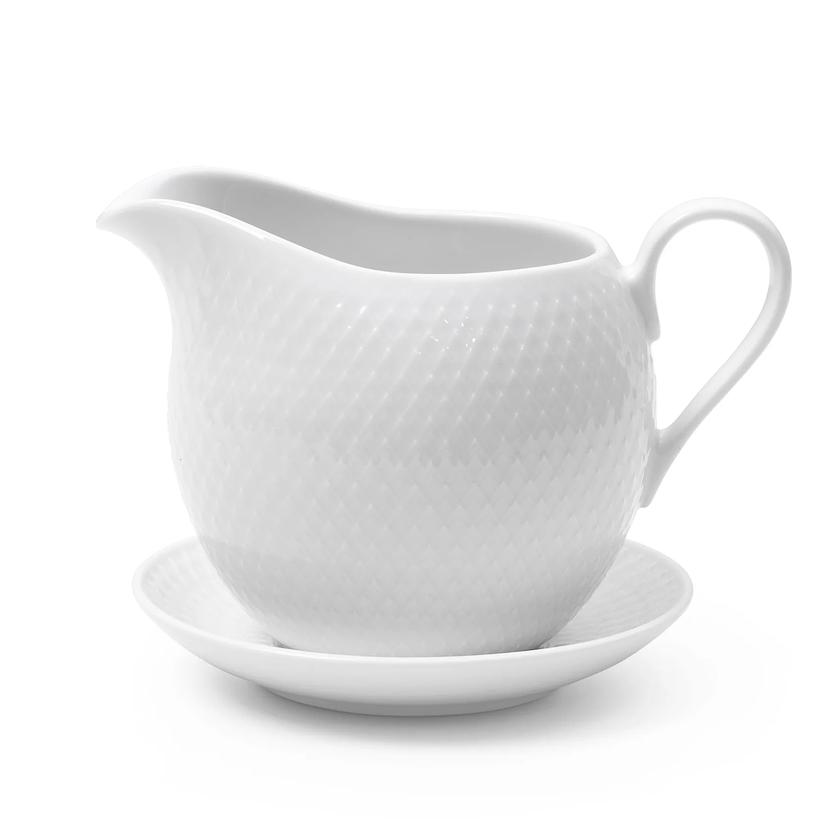 Rhombe kastikekannu, 67 cl, Valkoinen Lyngby Porcelæn