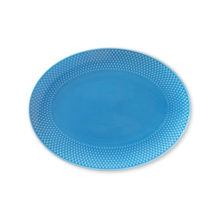 Rhombe tarjoiluvati, ovaali 21,5x28,5 cm, Sininen Lyngby Porcelæn