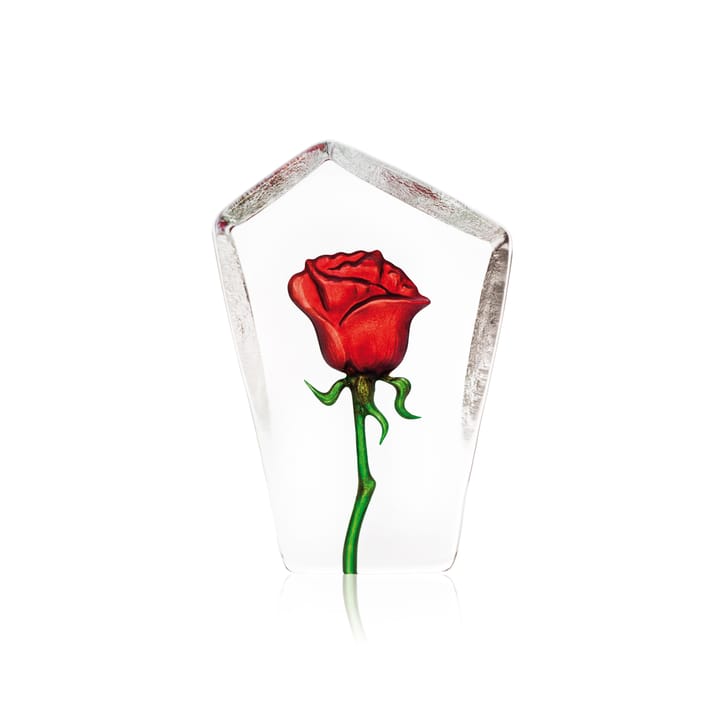 Floral Fantasy ruusu lasiveistos, Punainen Målerås Glasbruk