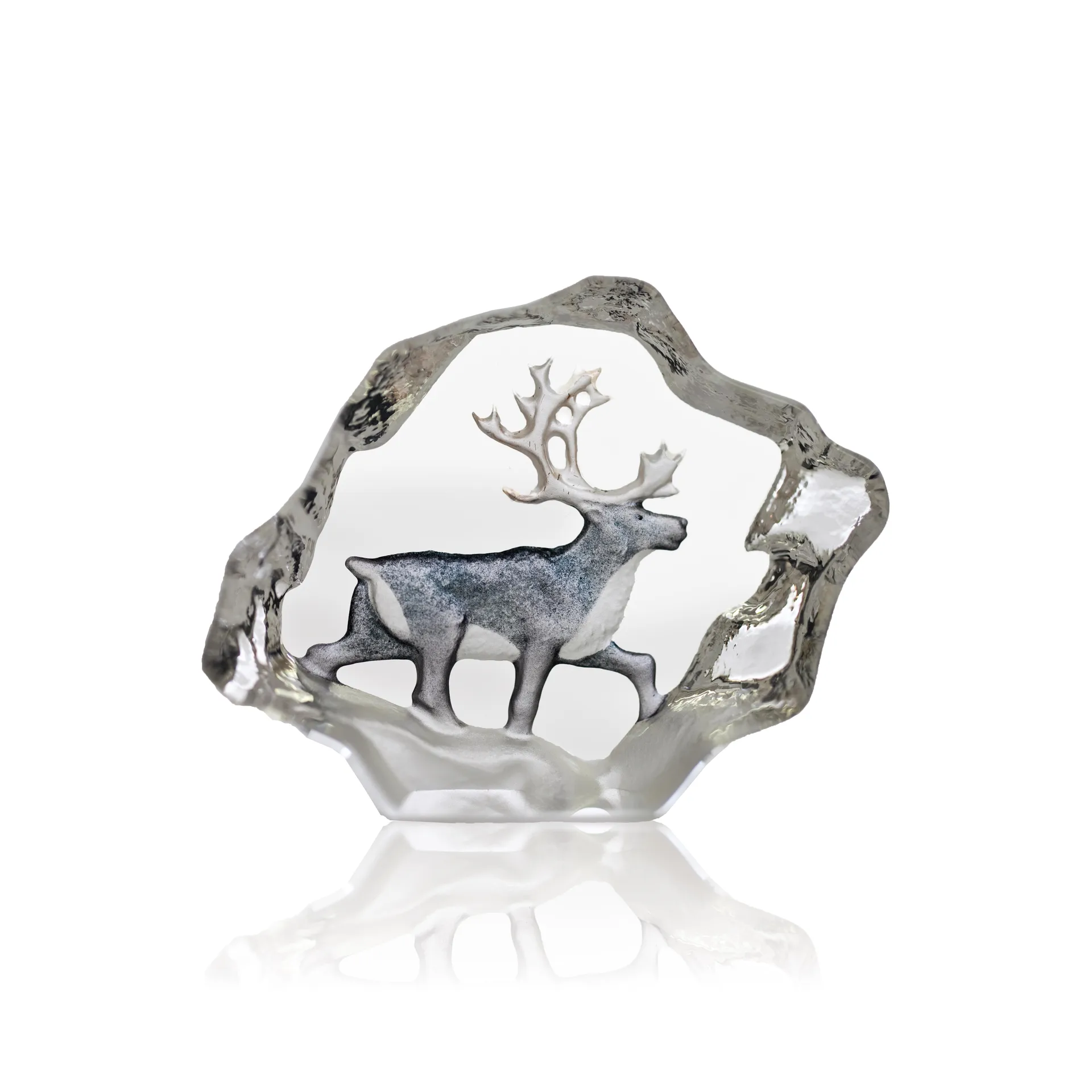 Poro lasiveistos miniatyyri, 7x5 cm Målerås Glasbruk