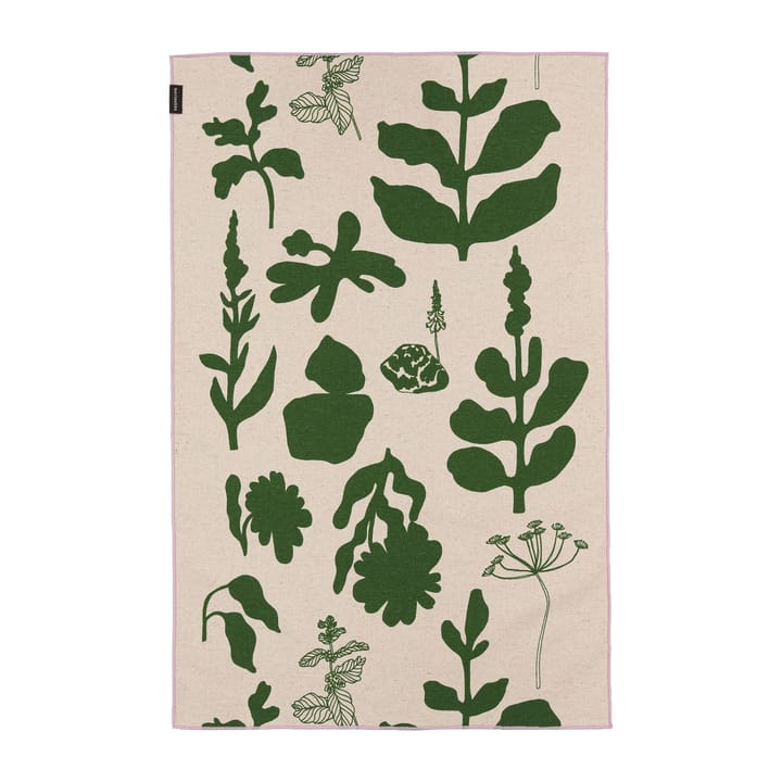Elokuun Varjot -keittiöpyyhe 47x70 cm, Vihreä-beige Marimekko