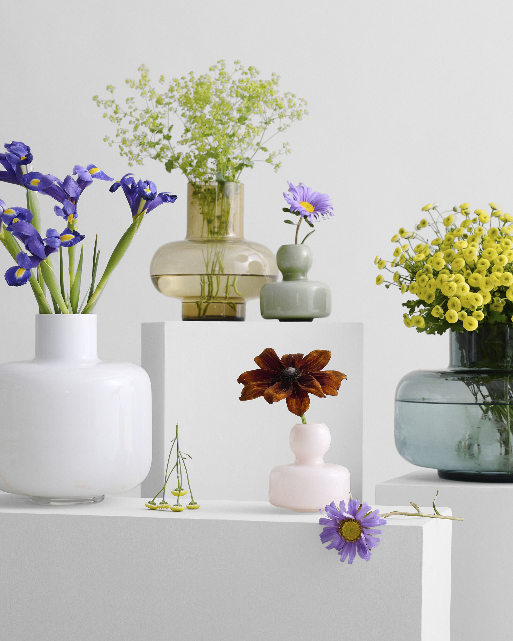 Clear flower vase