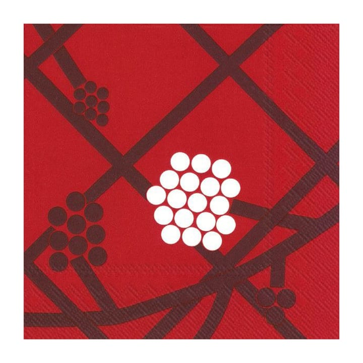 Hortensie lautasliina 33 x 33 cm 20-pakkaus, Red Marimekko