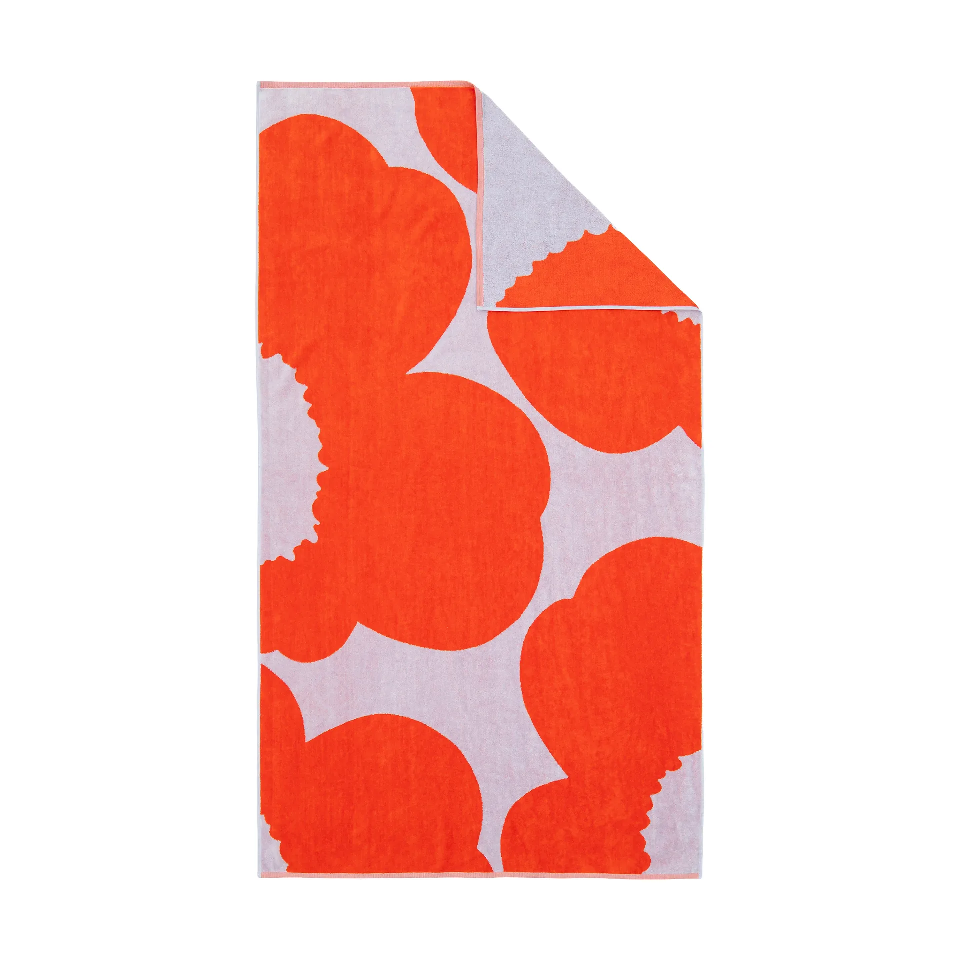 Iso Unikko kylpypyyhe, Blue lila-orange red, 100x180 cm Marimekko