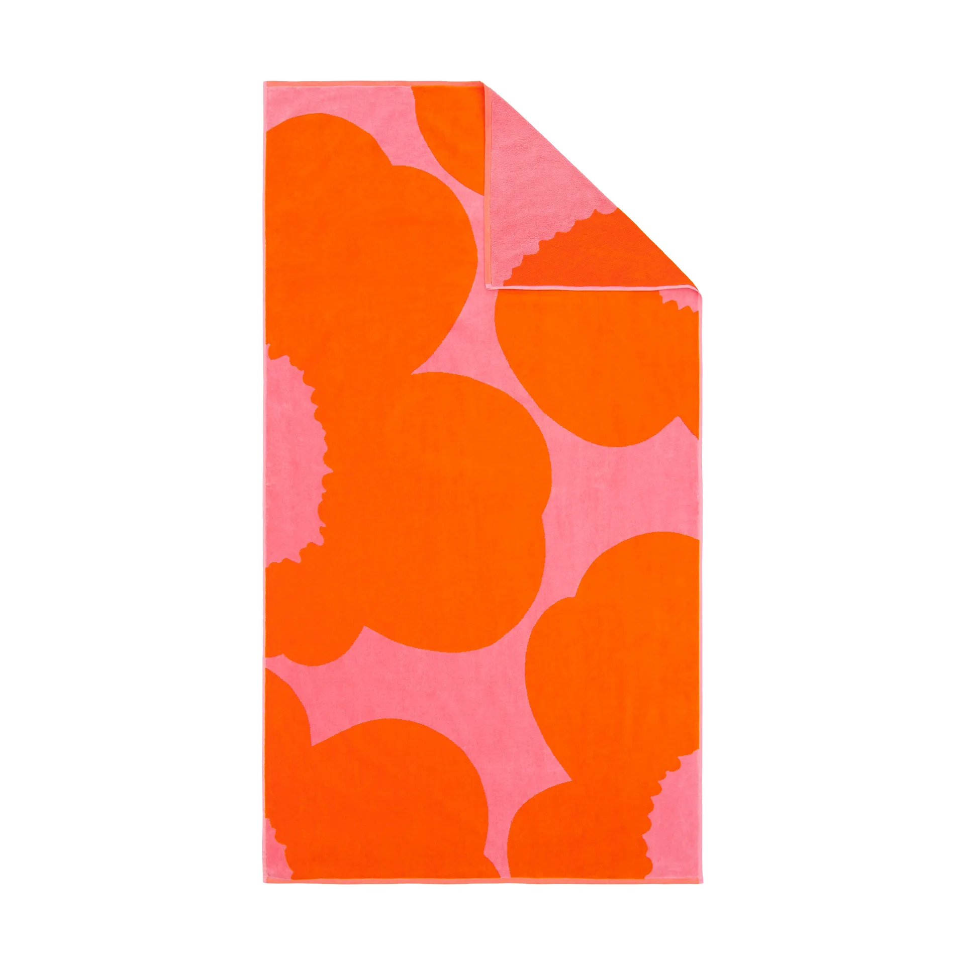 Iso Unikko kylpypyyhe, Pink-orange red, 100×180 cm Marimekko