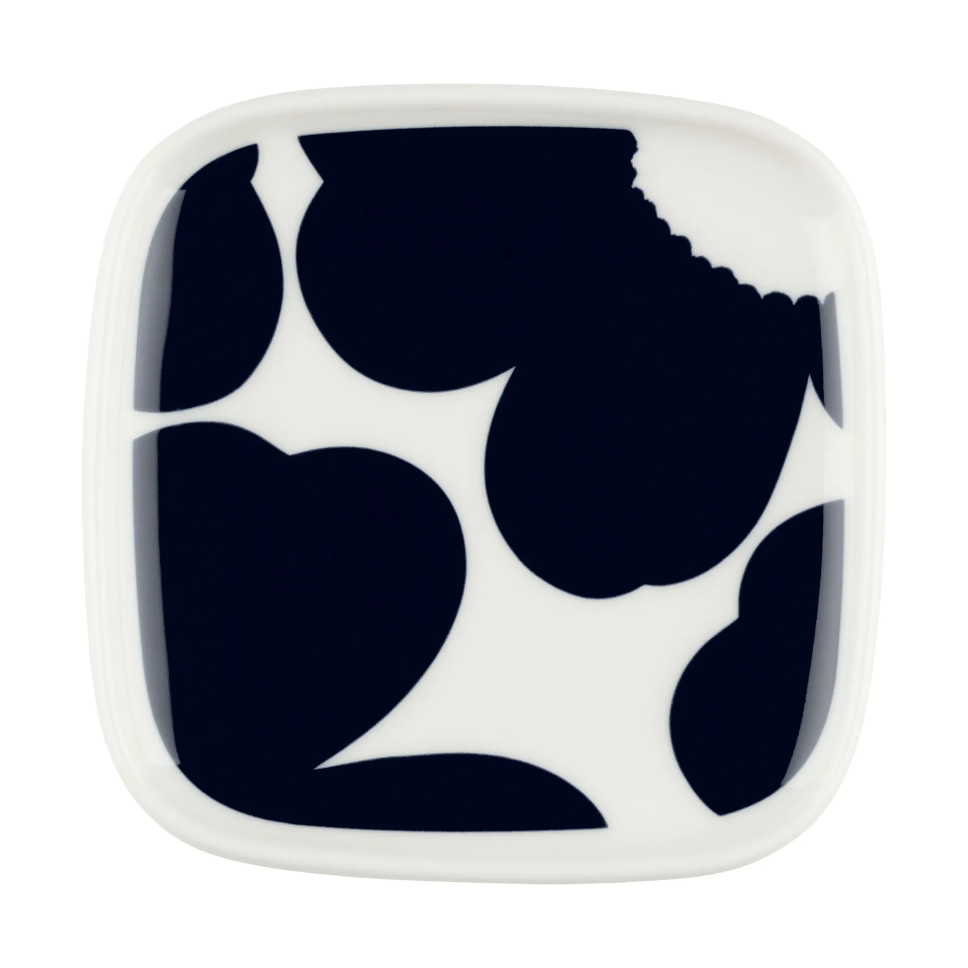 Iso Unikko lautanen 10x10 cm, White-dark blue Marimekko