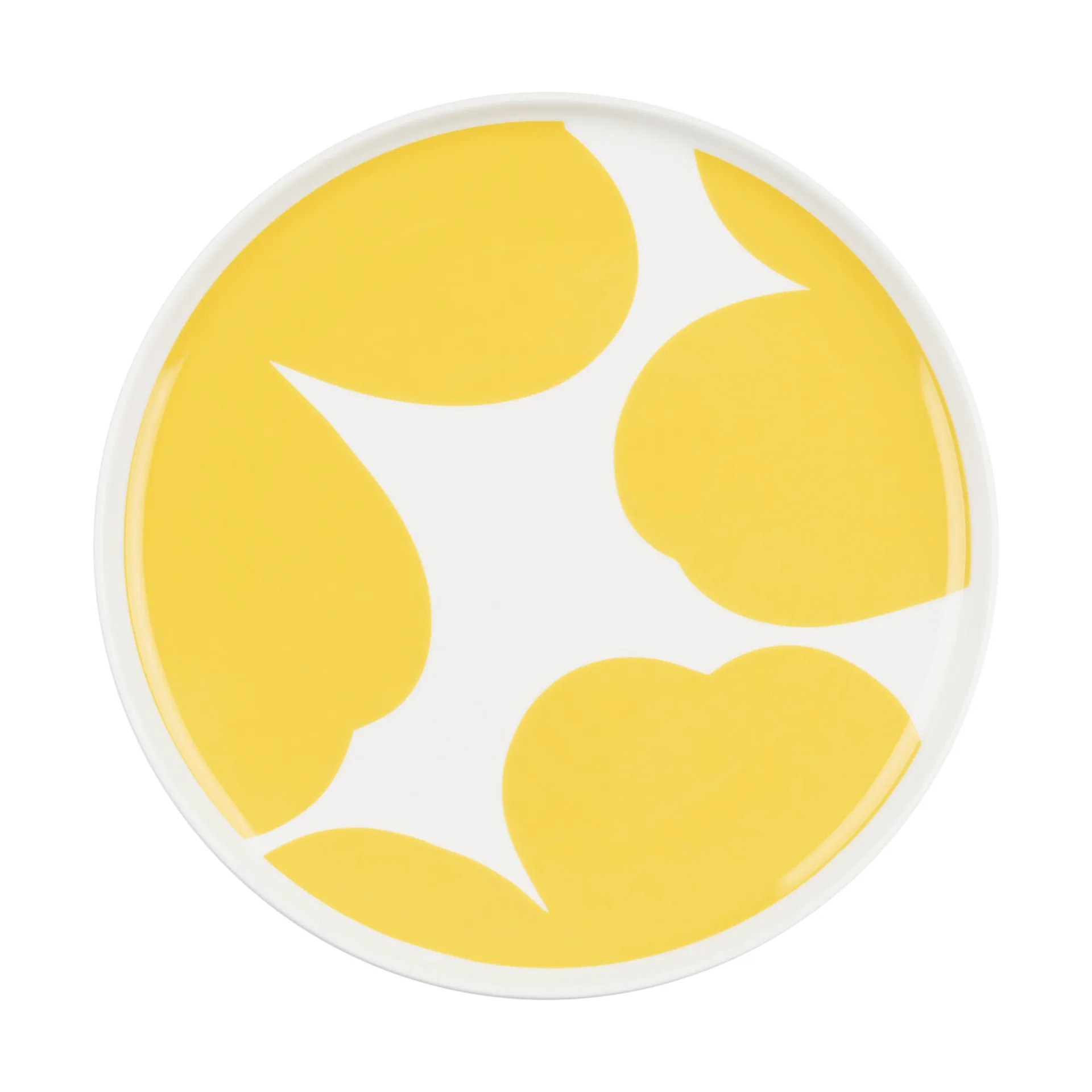 Iso Unikko lautanen Ø20 cm, White-spring yellow Marimekko