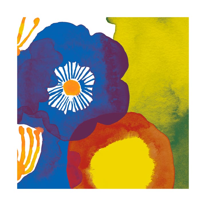 Juhannustaika lautasliina 33 x 33 cm 20-pakkaus - Blue-keltainen-punainen - Marimekko
