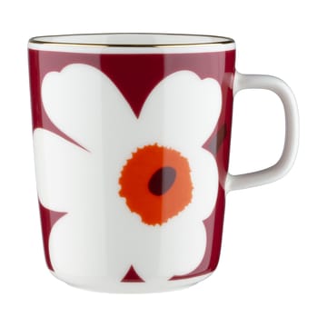 Juhla Unikko muki 25 cl 2 kpl - Valkoinen burgundi kulta - Marimekko