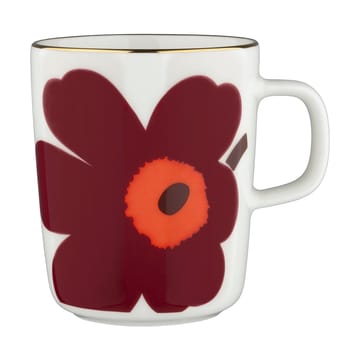 Juhla Unikko muki 25 cl 2 kpl - Valkoinen burgundi kulta - Marimekko