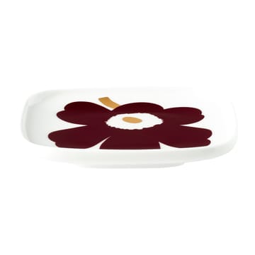 Juhla Unikko vati 10 x 10 cm 2-pakkaus - Valkoinen-viininpunainen-kulta - Marimekko