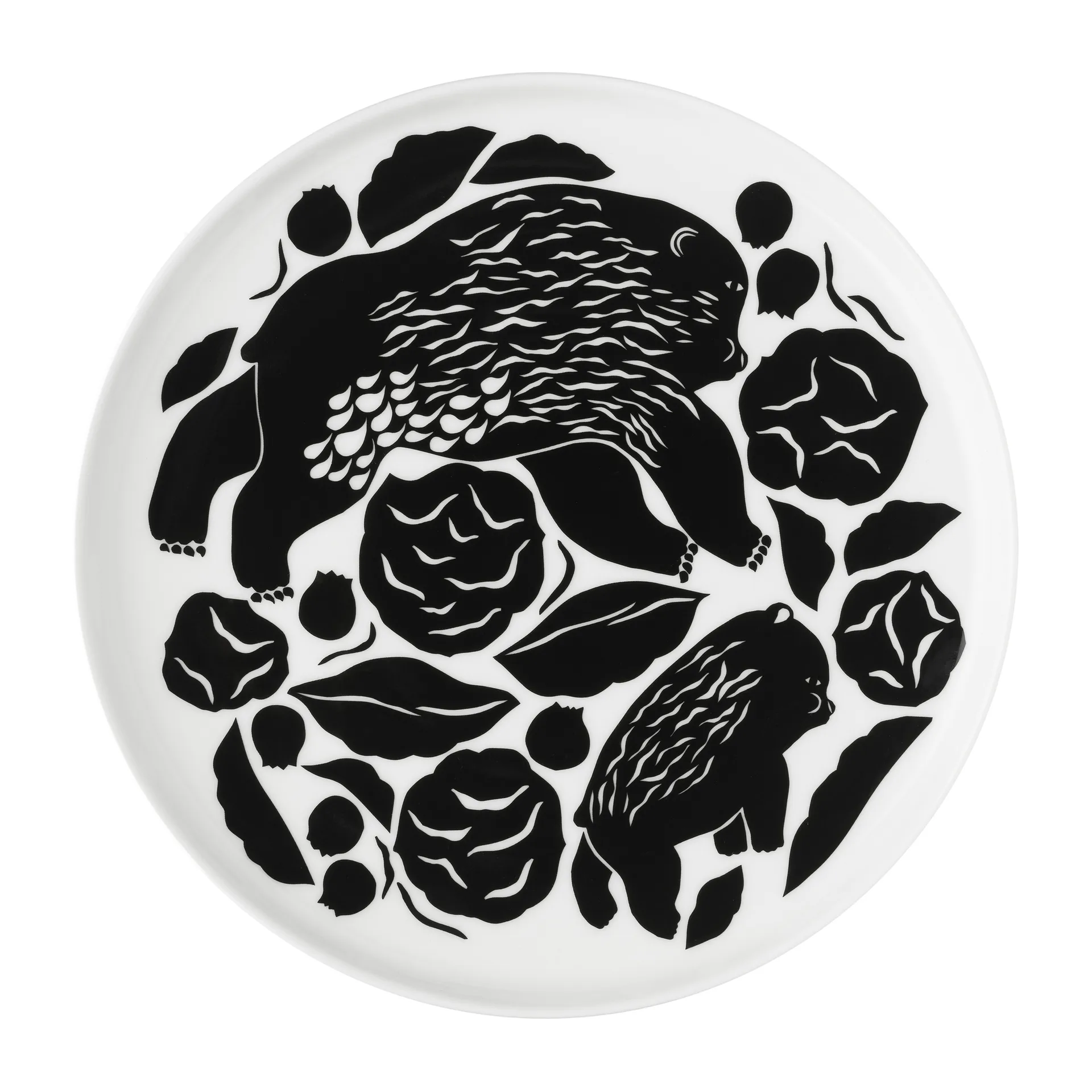 Karhuemo lautanen Ø20 cm, Valkoinen-Tummanvihreä Marimekko