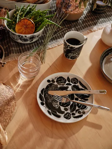 Karhuemo lautanen Ø20 cm - Valkoinen-Tummanvihreä - Marimekko