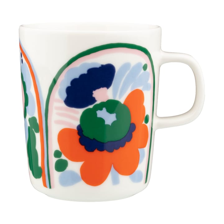 Karuselli muki 25 cl - White-light blue-orange - Marimekko