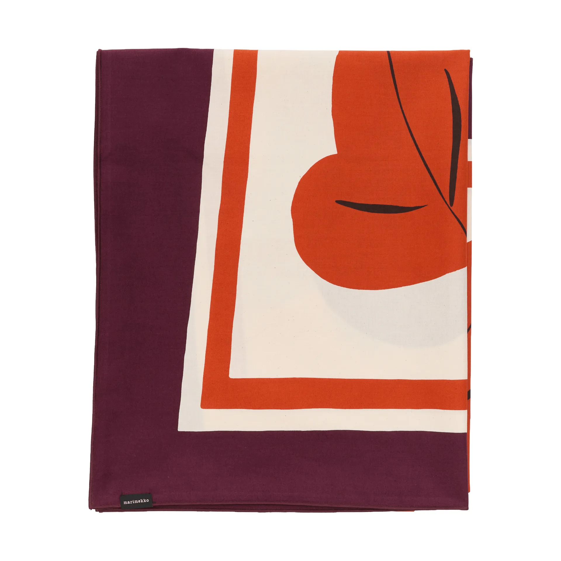 Kukasta Kukkaan hertta, Hay-plum-bronze-terracotta, 140x140 cm Marimekko