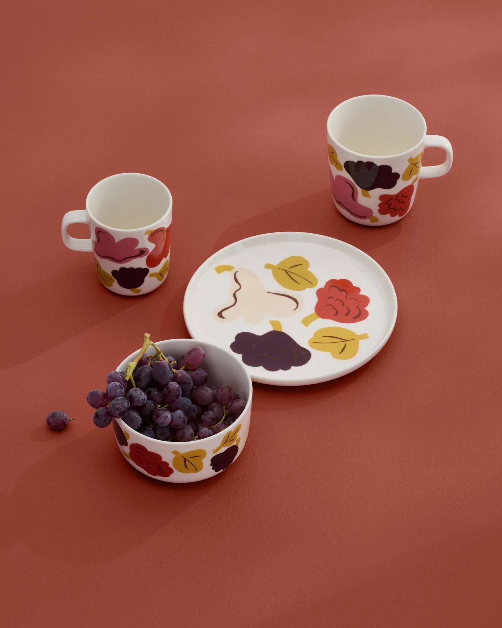 Kukasta Kukkaan kulho, White-pink-terrac-plum, 50 cl Marimekko