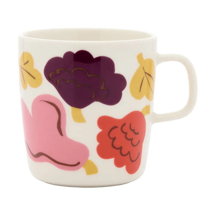 Kukasta Kukkaan muki - Valkoinen–pinkki–terrac–luumu, 40 cl - Marimekko
