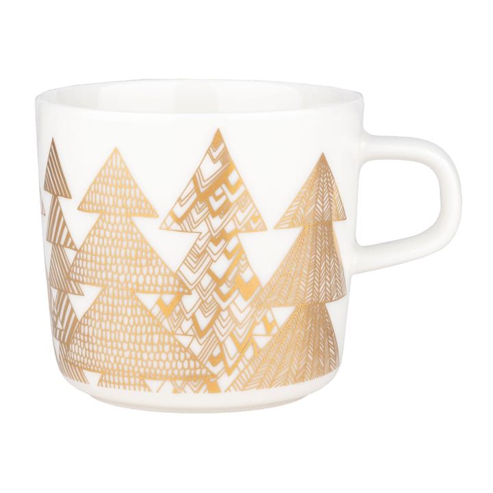 Kuusikossa kahvikuppi 20 cl, Valkoinen-kulta Marimekko