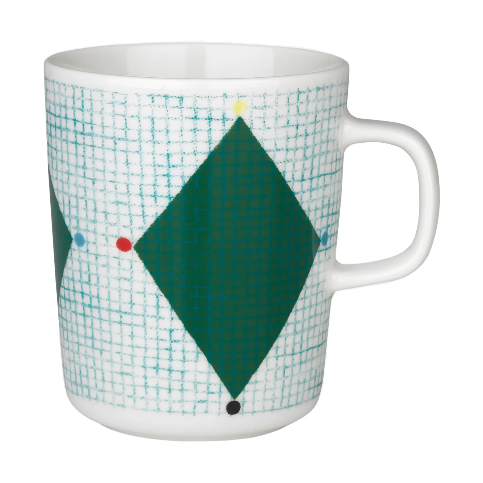 Losagne muki 2,5 dl, White-green-petrol blue-red Marimekko