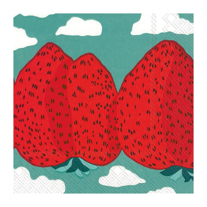 Mansikkavuoret servetti 33 x 33 cm 20-pakkaus, Punainen Marimekko