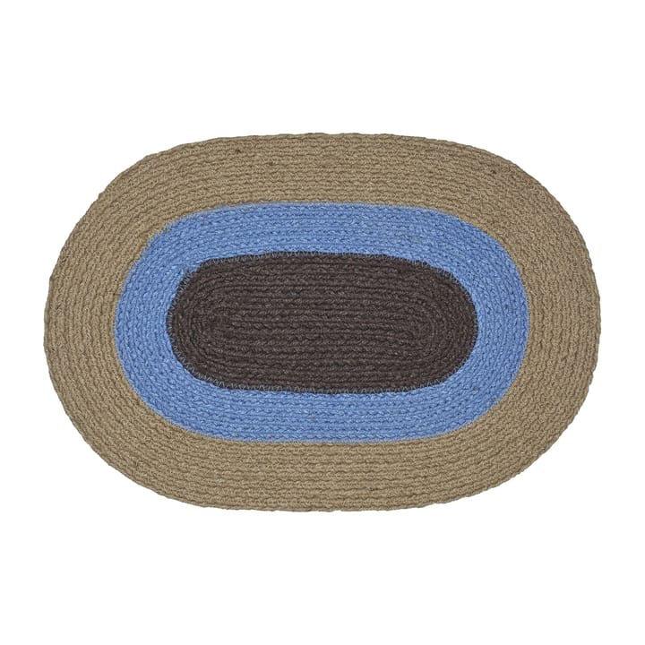 Melooni pöytätabletti ovaali juutti, Ruskea-sininen Marimekko