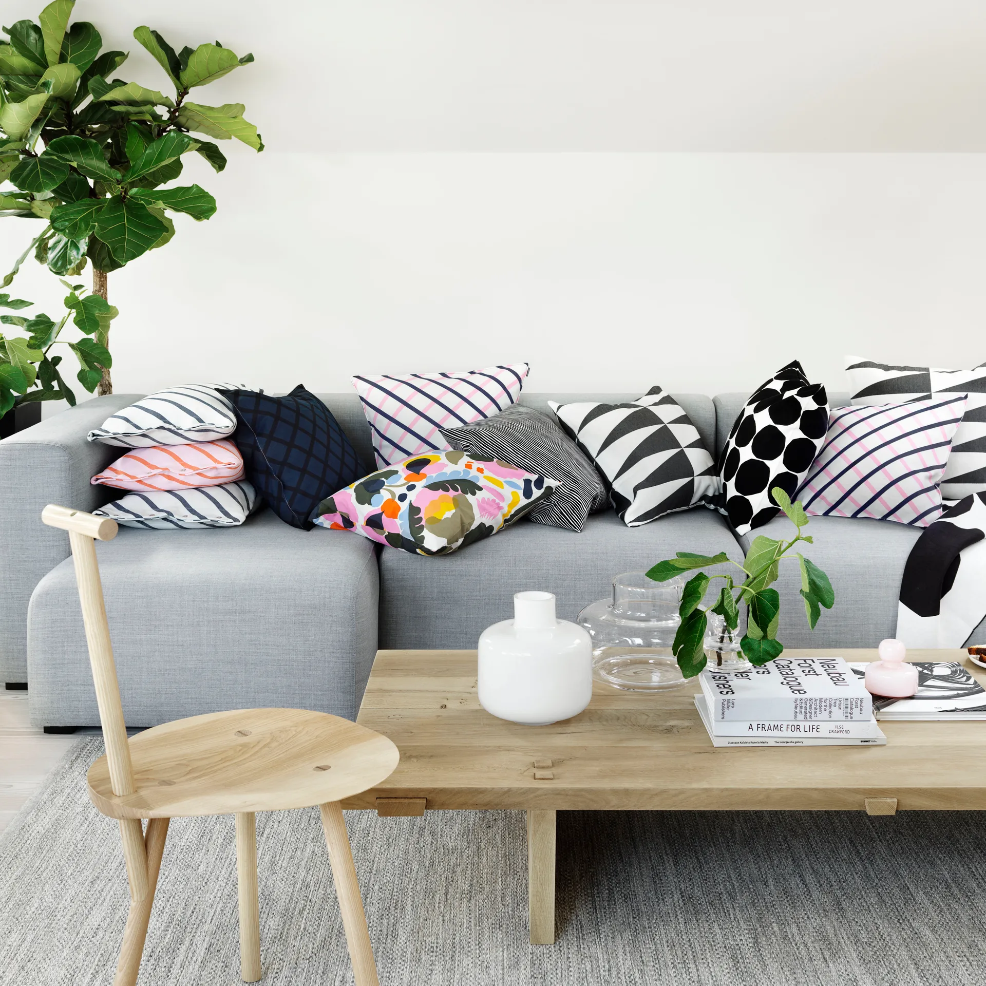 Ming maljakko, valkoinen Marimekko