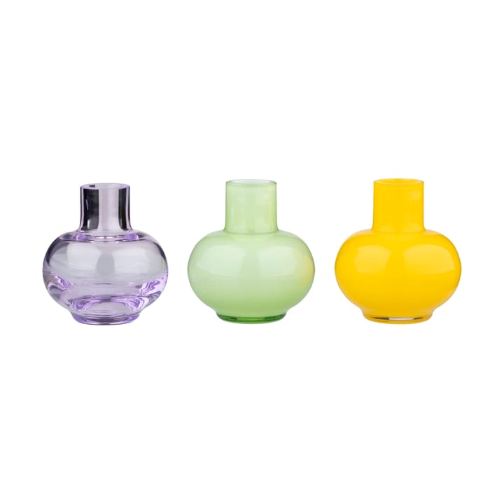 Mini maljakko 3 osaa - Pale green-lemon-amethyst - Marimekko