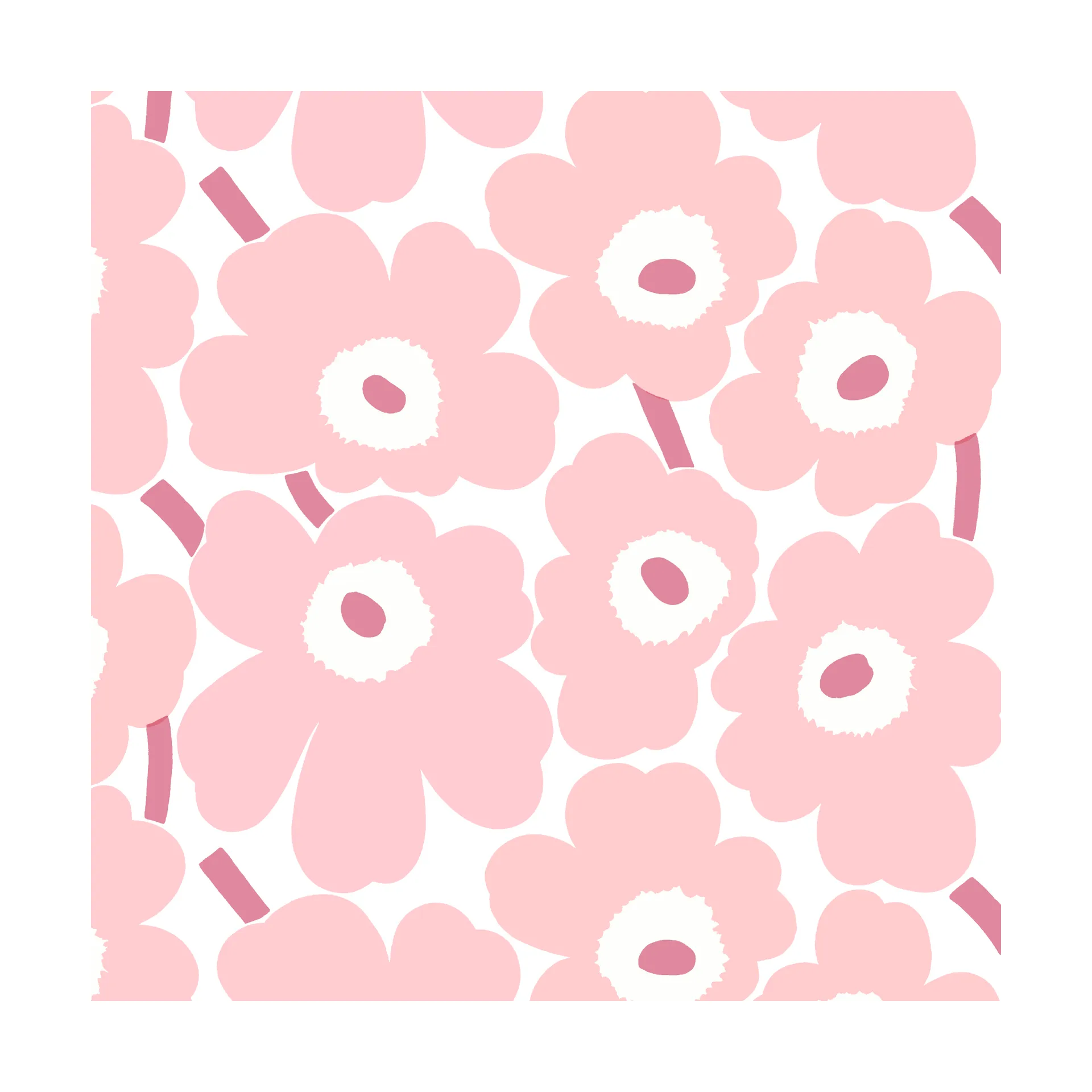 Mini Unikko lautasliinat 20 kpl, Light Pink Marimekko