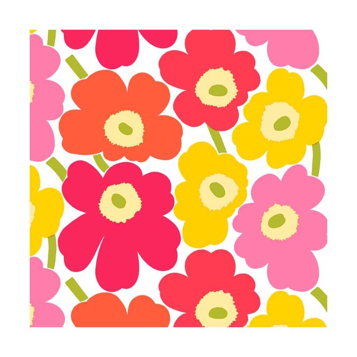 Mini Unikko lautasliinat 20 kpl - Pink-yellow - Marimekko