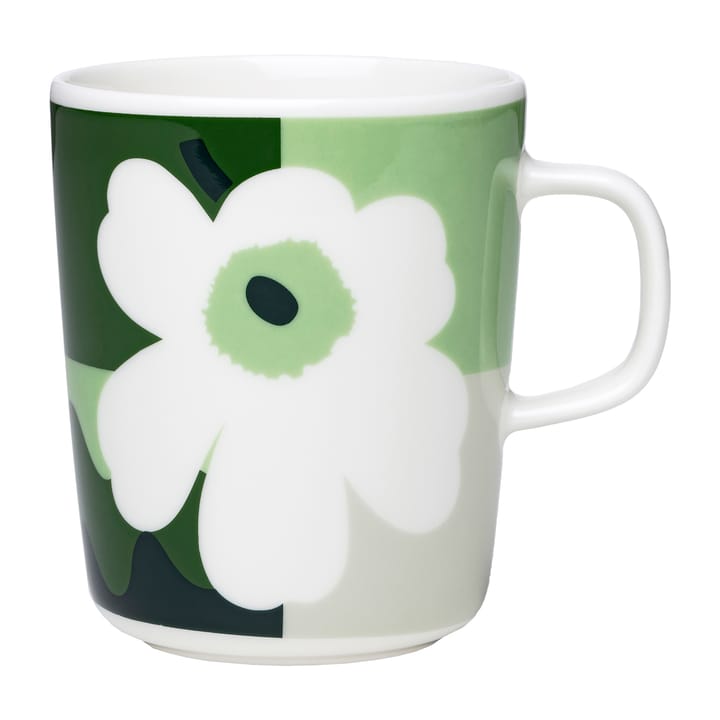 MM Co-Created -muki 25 cl, Valkoinen-Vihreä-Musta Marimekko