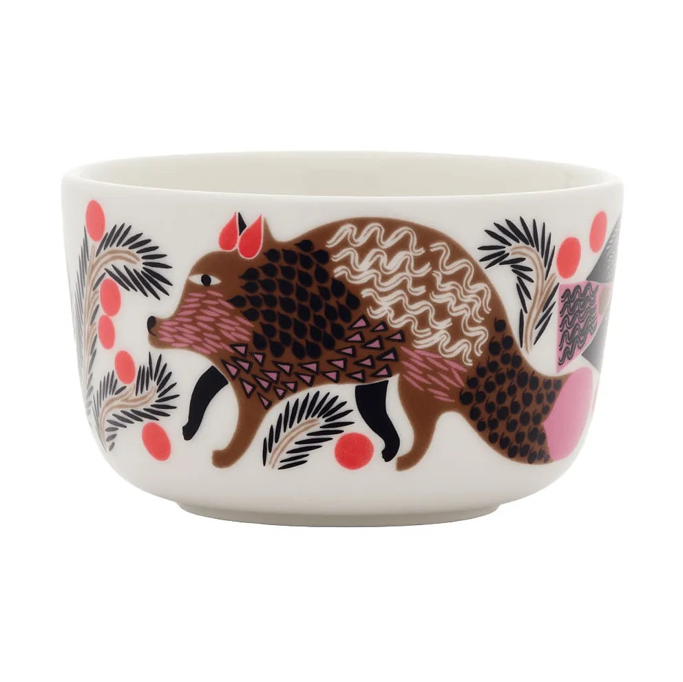 Marimekko Oiva Ketunmarja -kulho, 2,5 dl White-bronze-pink-petrol