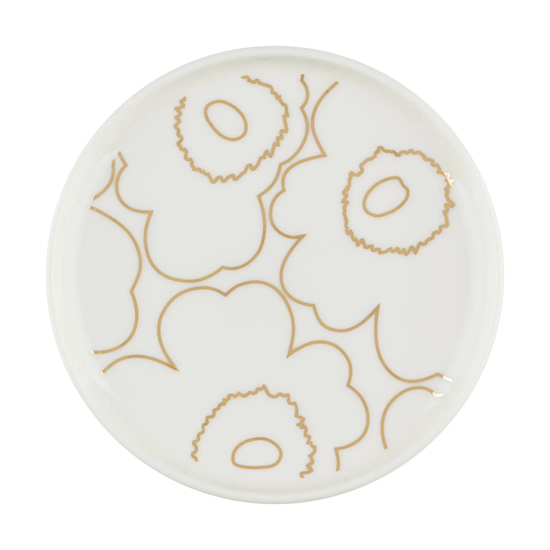 Oiva Piirto Unikko lautanen Ø13,5 cm, White-gold Marimekko